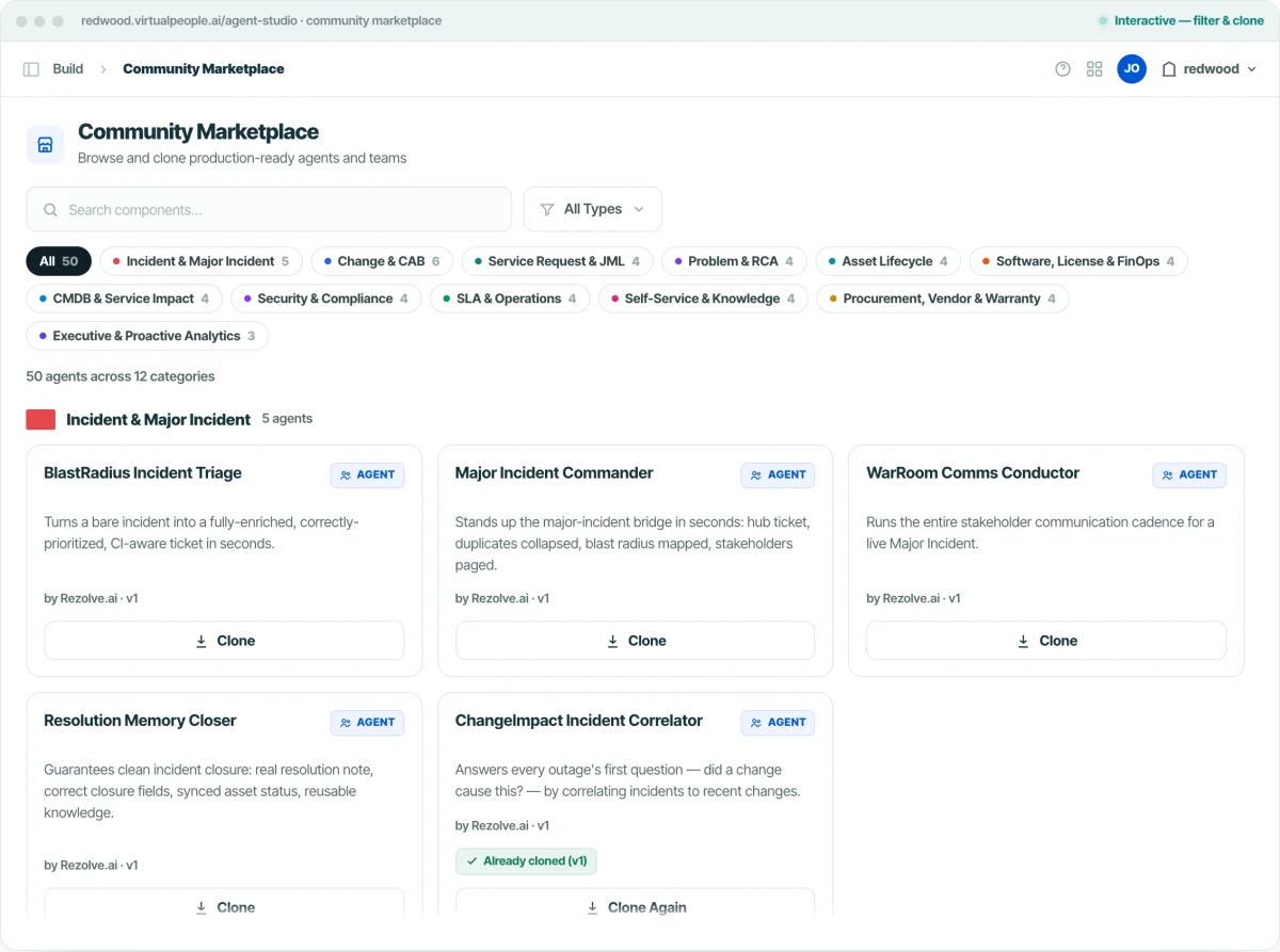 Automate, the agent marketplace: clone proven agents or build your own